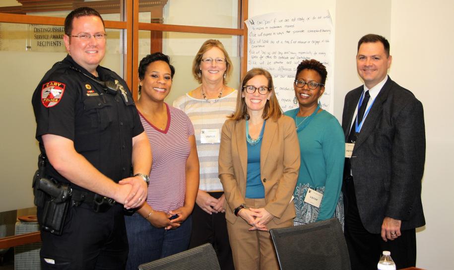 Photo by Bob Friedman. L-R: J. Morgan, K. Christian, S.Pruitt, K. Deiter-Maradei, M. Williams-Stover, and E. Goodwin.