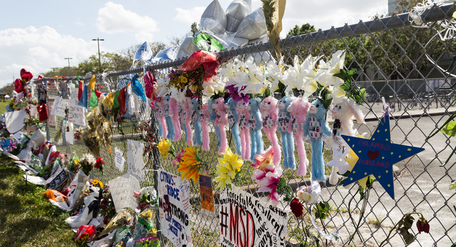 Photo: Marjory Stoneman Douglas High School memorial